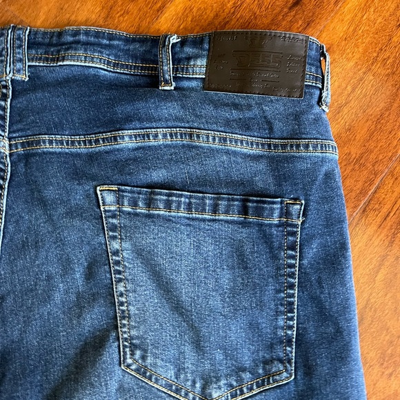 Tapered Blue Straight Leg Jeans with Classic Indigo Wash 44S - Picture 7 of 11